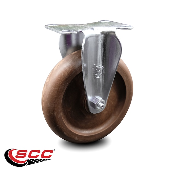 5 Inch High Temp Glass Filled Nylon Wheel Rigid Top Plate Caster